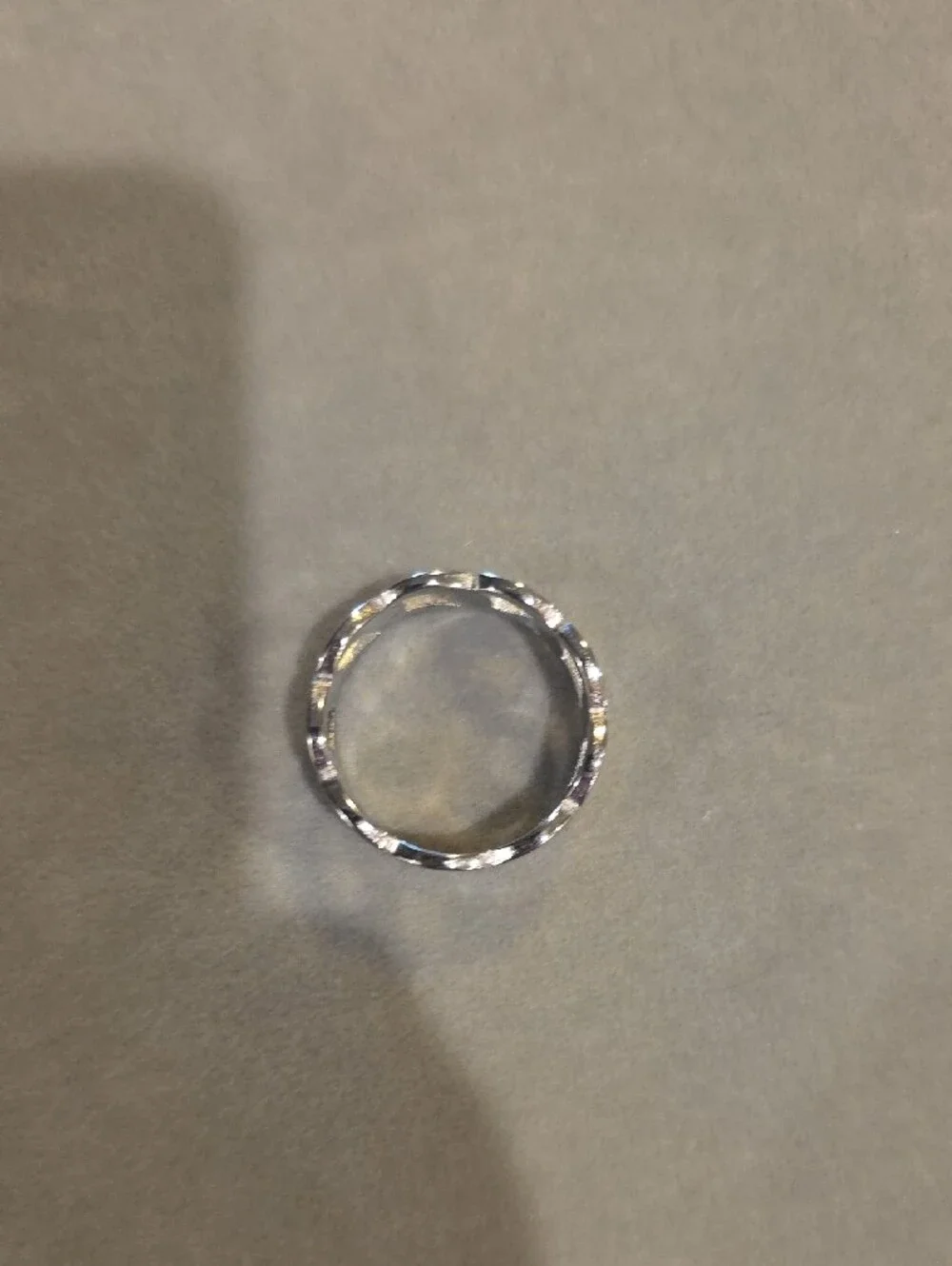 Sterling Silver Chain Link Ring - Polished Silver